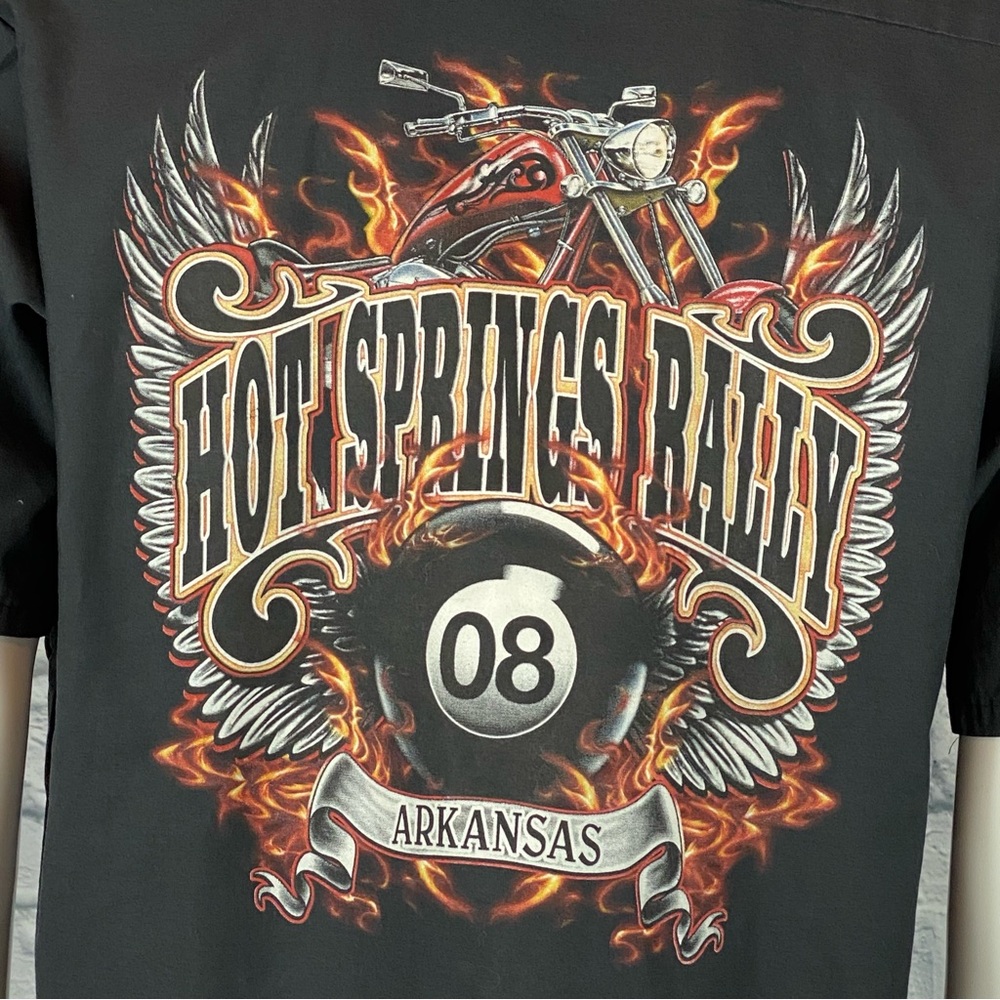 Y2k Hot Springs Rally Motorcycle Rally Staff Shirt Gem